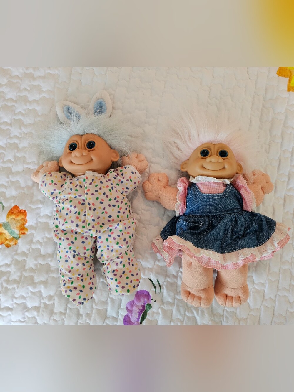 Two Troll Dolls By Russ Berrie & Co.